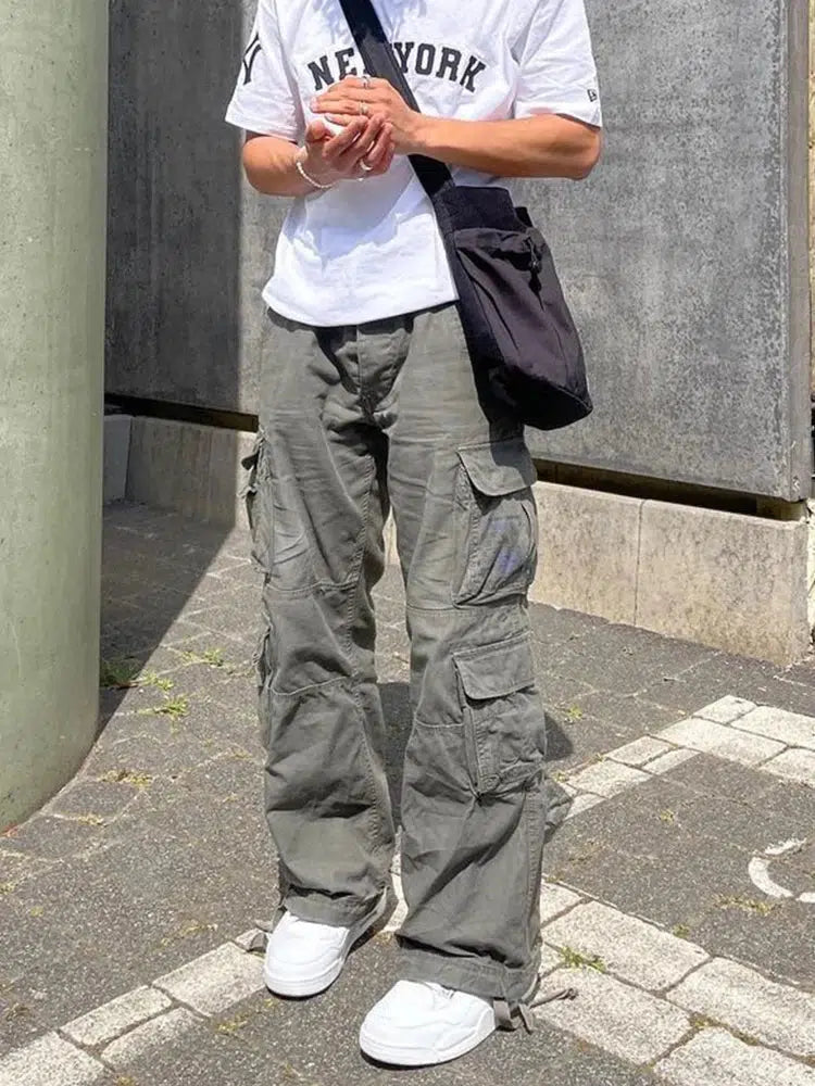 Y2K Baggy Mens Cargo Trousers