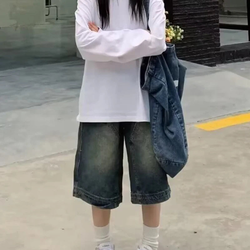 Y2k Casual Denim Vintage Shorts Jorts