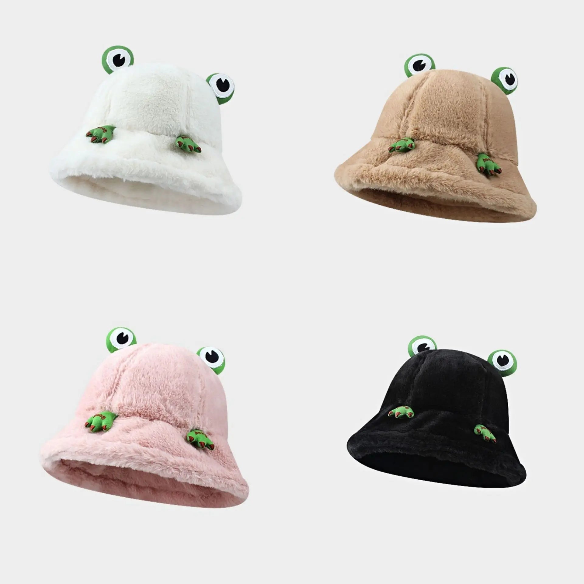 Y2K Fluffy Frog Bucket Hat