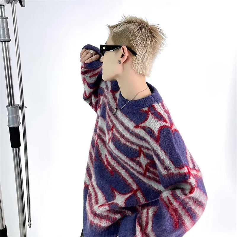 Y2K Galaxy Knitted Jumper Sweater