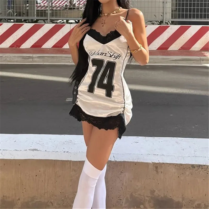 Y2K Gothic Backless Sleeveless Jersey Mini Dress