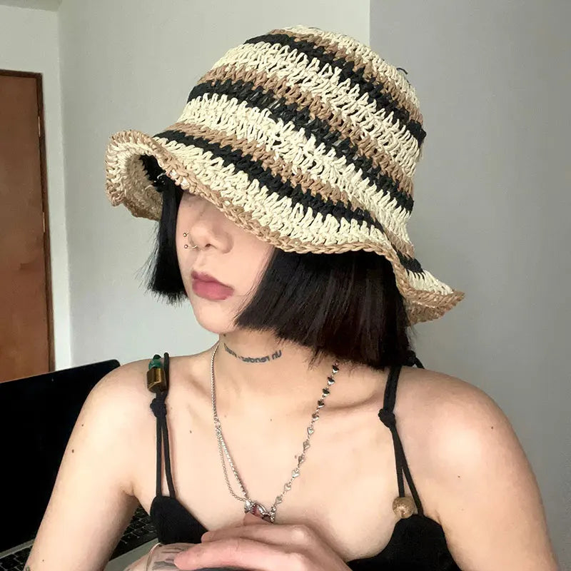 Y2K Seaside Knit Bucket Hat