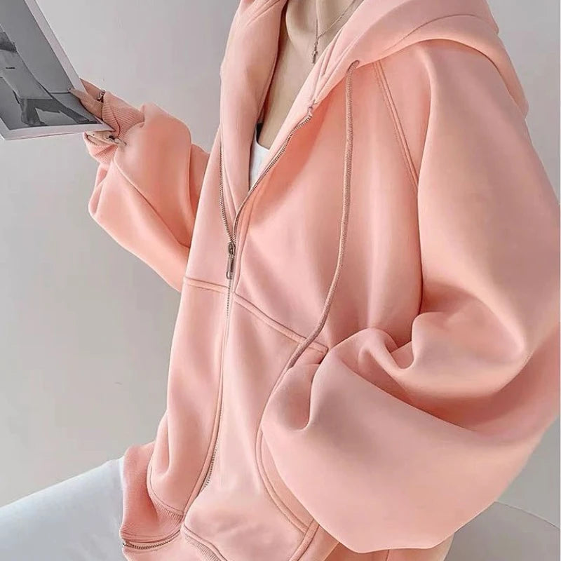 Y2K Thin Womens Full Zip Up Hoodie