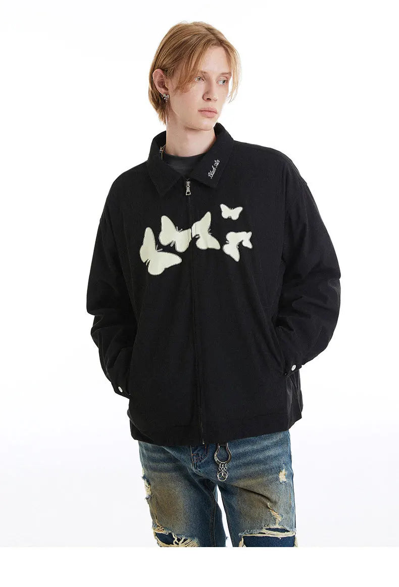 Y2K Vintage Corduroy Butterfly Lapel Jacket