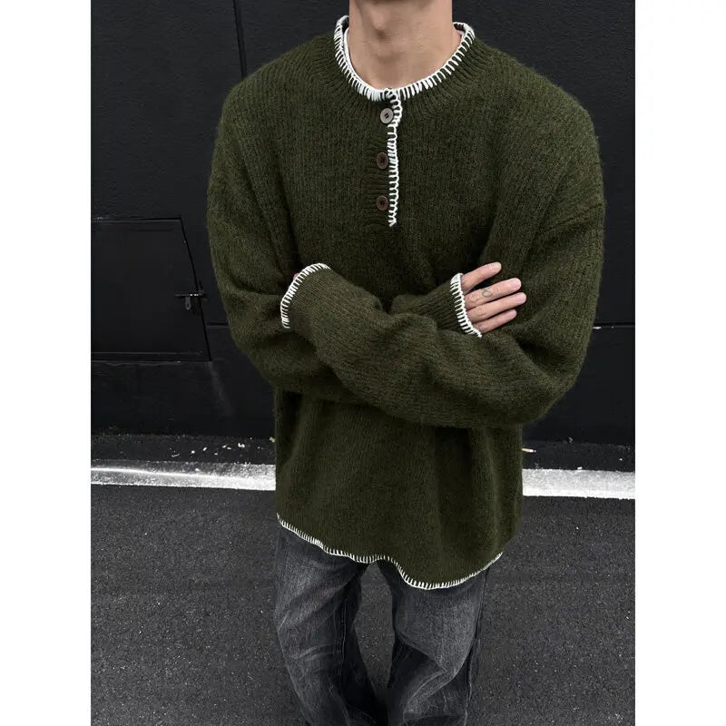 Y2K Winter Round Neck Knitted Jumper Sweater