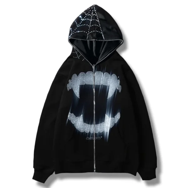 Fangs Black Hoodie