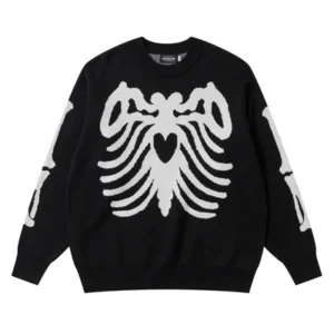 Y2K KNITTED SKULL SWEATER
