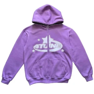 Y2K PURPLE FULL ZIP HOODIE